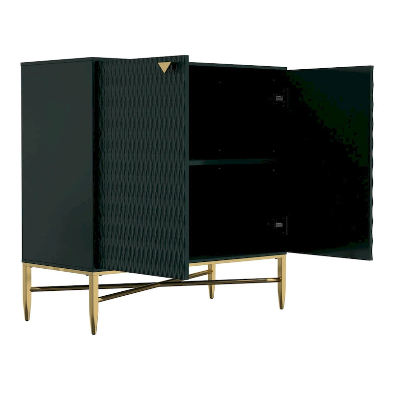 Aparador de 31.5 pulgadas con 2 puertas, taquilla y armario para medios/bufé