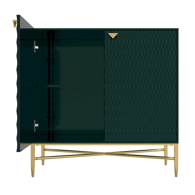 Aparador de 31.5 pulgadas con 2 puertas, taquilla y armario para medios/bufé