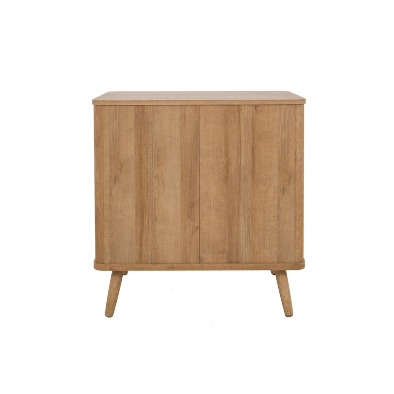 Armario pequeño de ratán KD, 1 cajón y 2 puertas