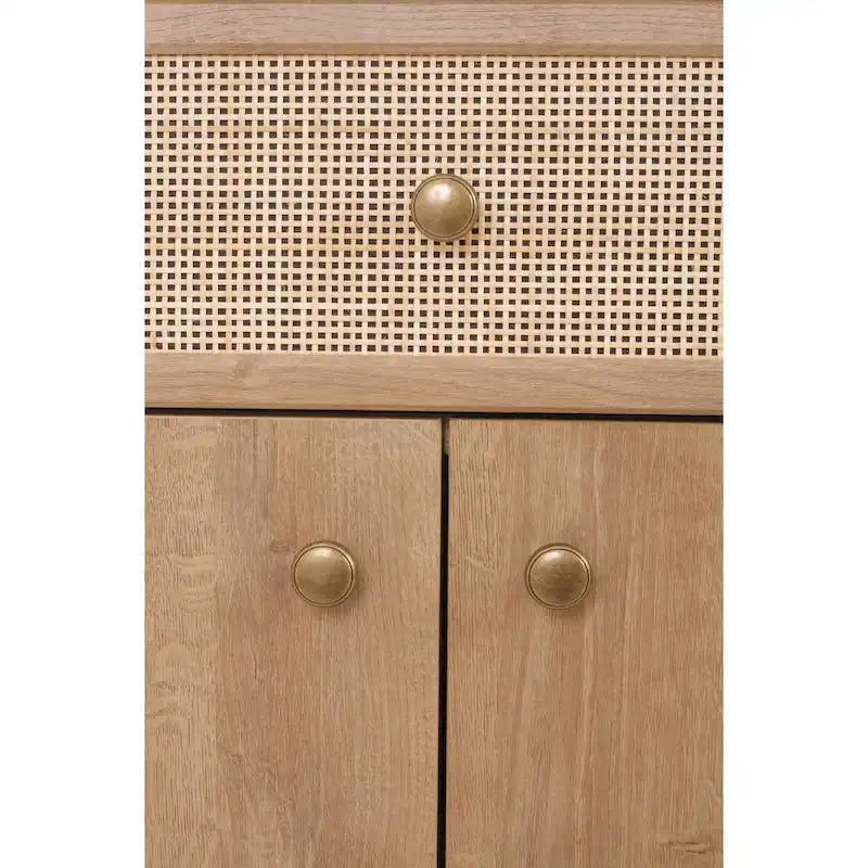 Kleiner KD-Rattanschrank mit 1 Schublade und 2 Türen