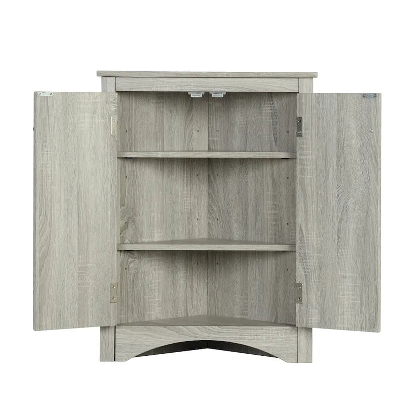 Armario triangular de almacenamiento para baño con estantes ajustables