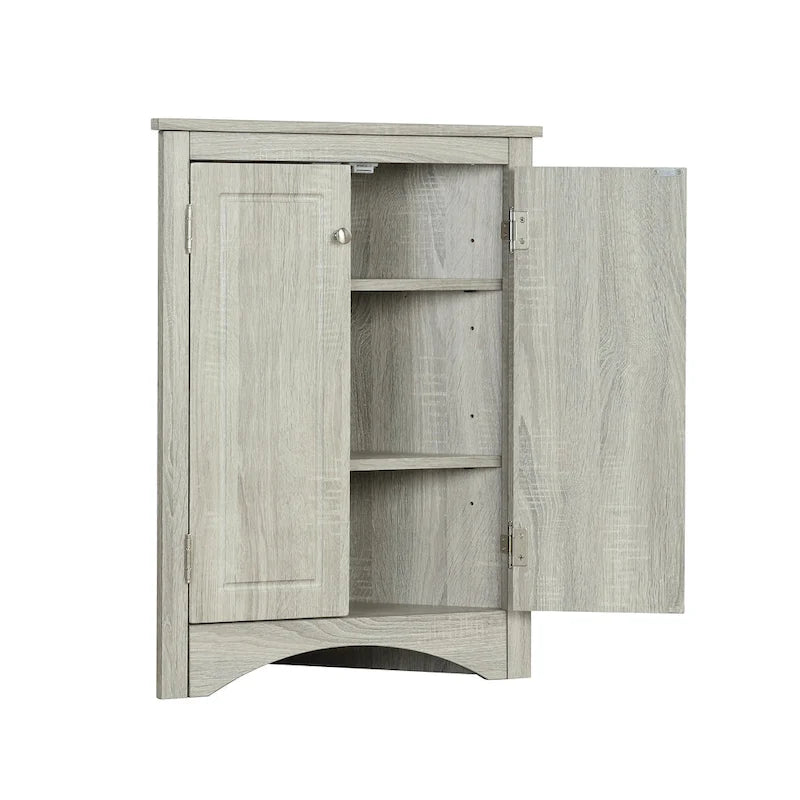 Armario triangular de almacenamiento para baño con estantes ajustables