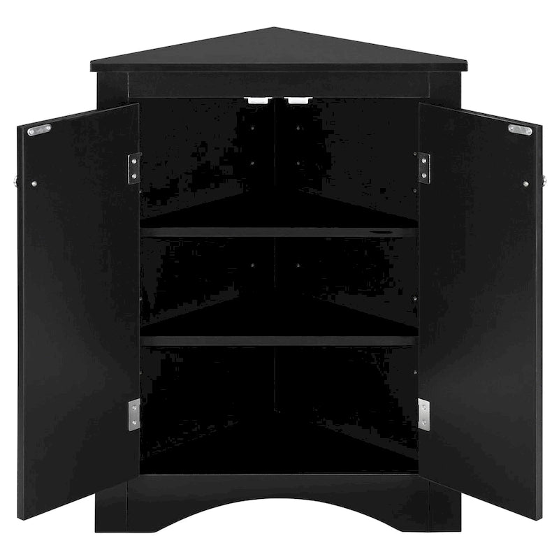 Armario triangular de almacenamiento para baño con estantes ajustables