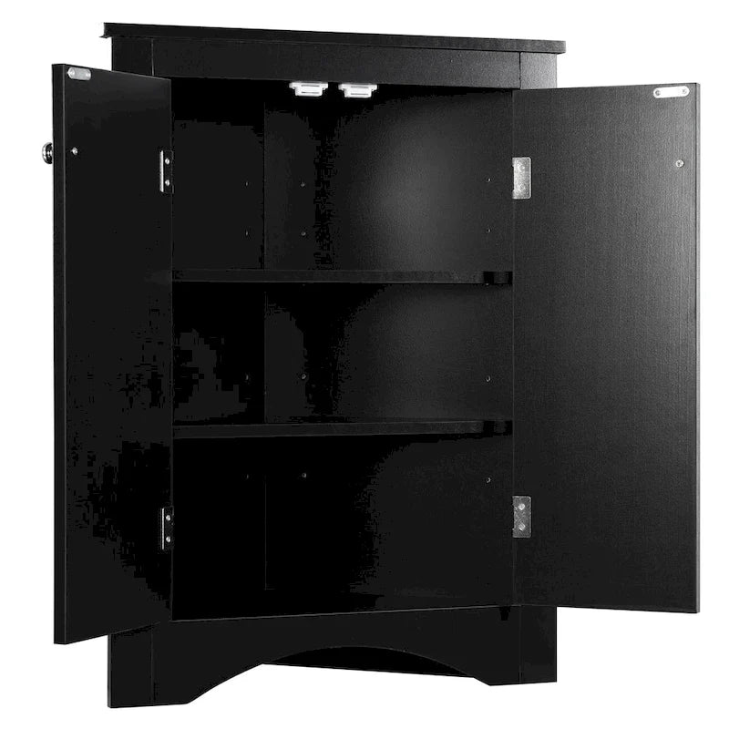 Armario triangular de almacenamiento para baño con estantes ajustables