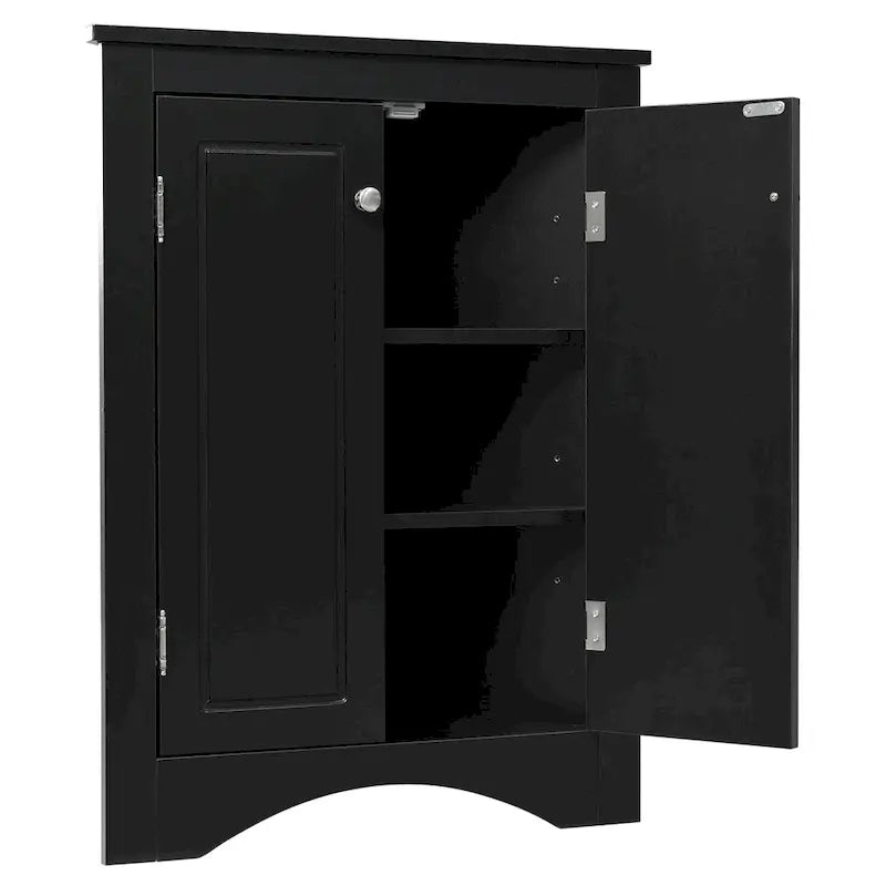 Armario triangular de almacenamiento para baño con estantes ajustables