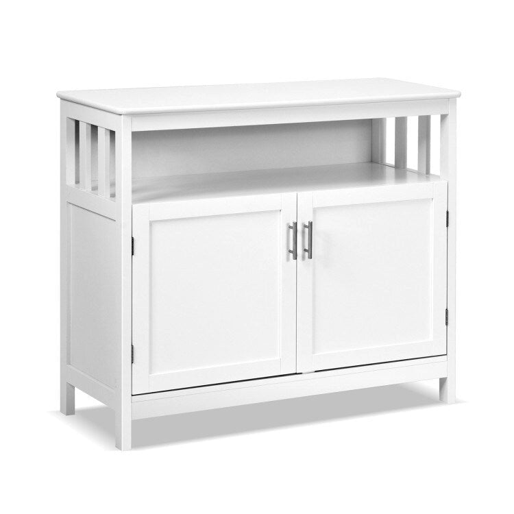 Küchenbuffet, Anrichte und Aufbewahrungsschrank mit 2 Türen und Regalboden - 40 x 16 x 34 (L x W x H)