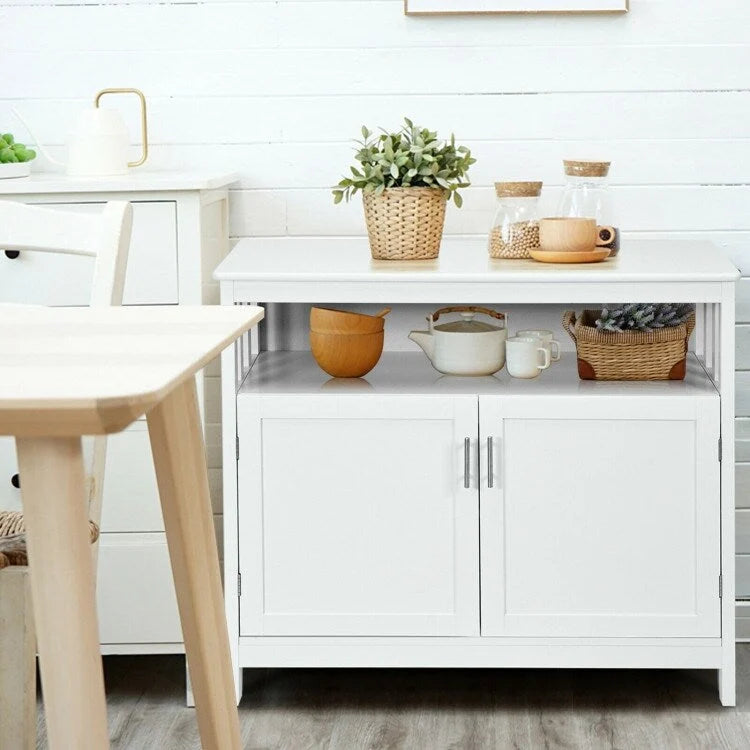 Küchenbuffet, Anrichte und Aufbewahrungsschrank mit 2 Türen und Regalboden - 40 x 16 x 34 (L x W x H)