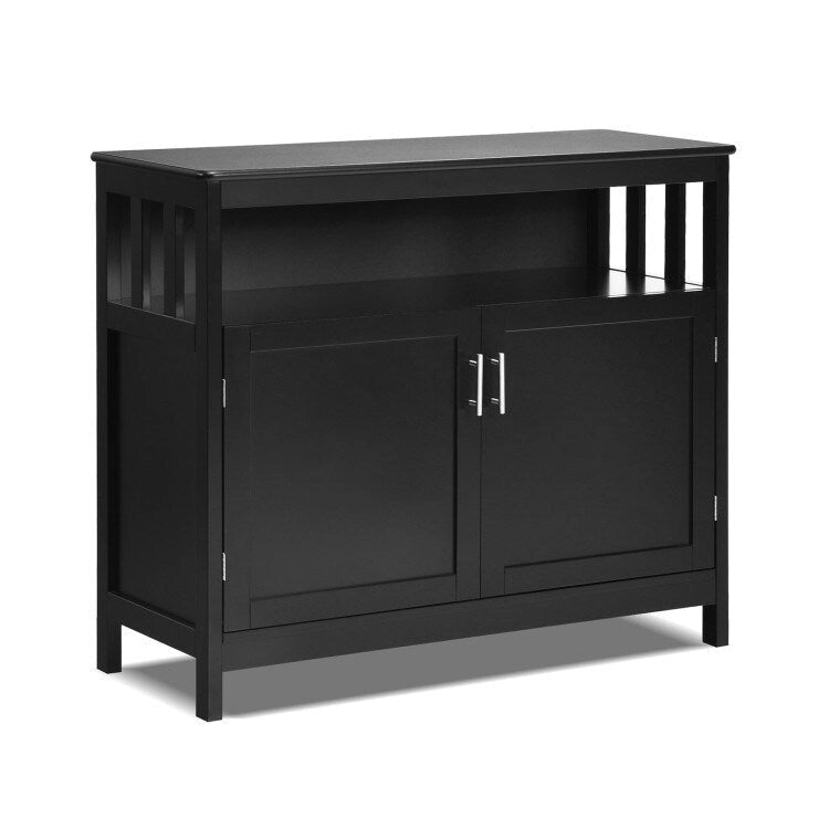 Küchenbuffet, Anrichte und Aufbewahrungsschrank mit 2 Türen und Regalboden - 40 x 16 x 34 (L x W x H)
