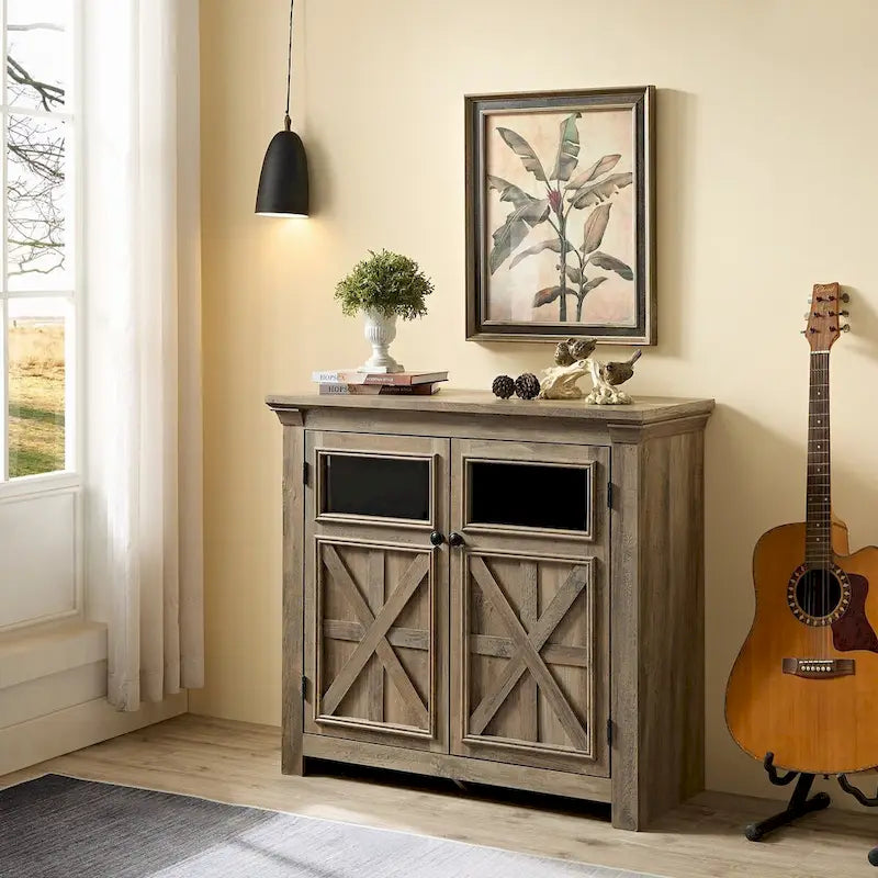38 Sideboard im Landhausstil mit 2 Türen, großer Buffetschrank