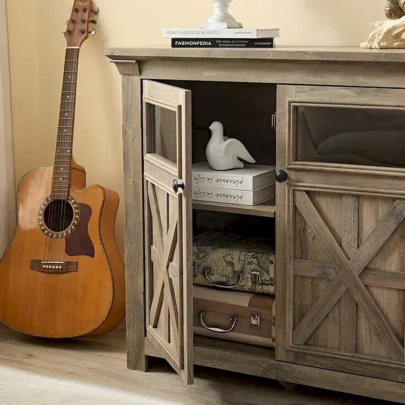 38 Sideboard im Landhausstil mit 2 Türen, großer Buffetschrank