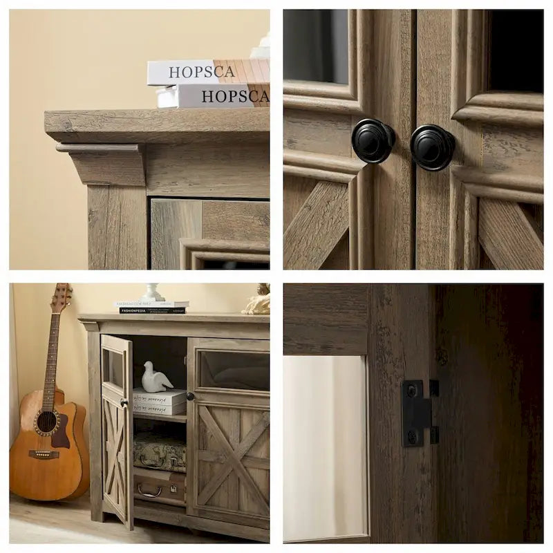 38 Sideboard im Landhausstil mit 2 Türen, großer Buffetschrank