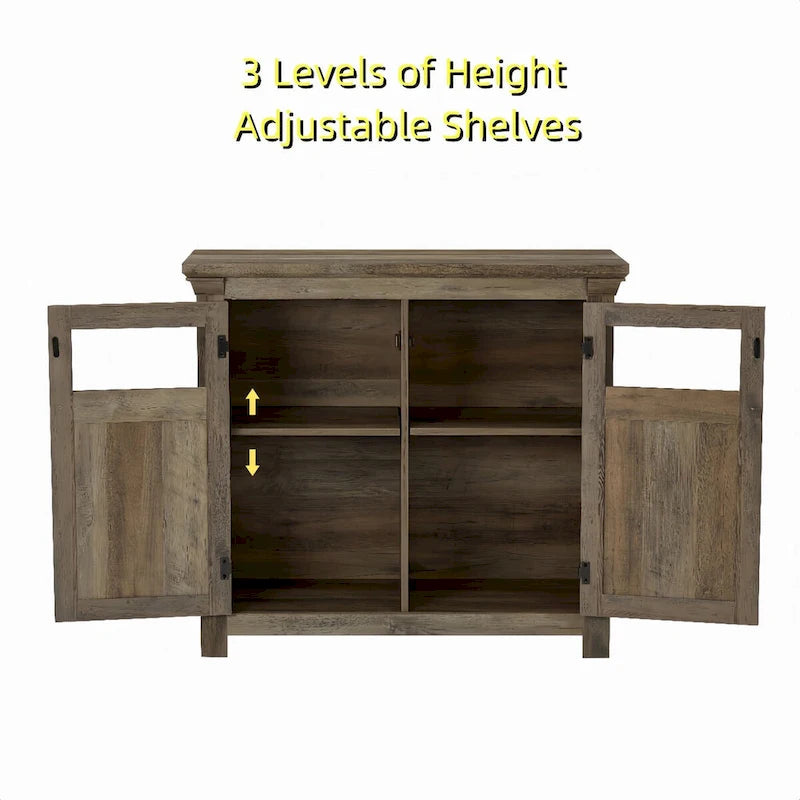 38 Sideboard im Landhausstil mit 2 Türen, großer Buffetschrank