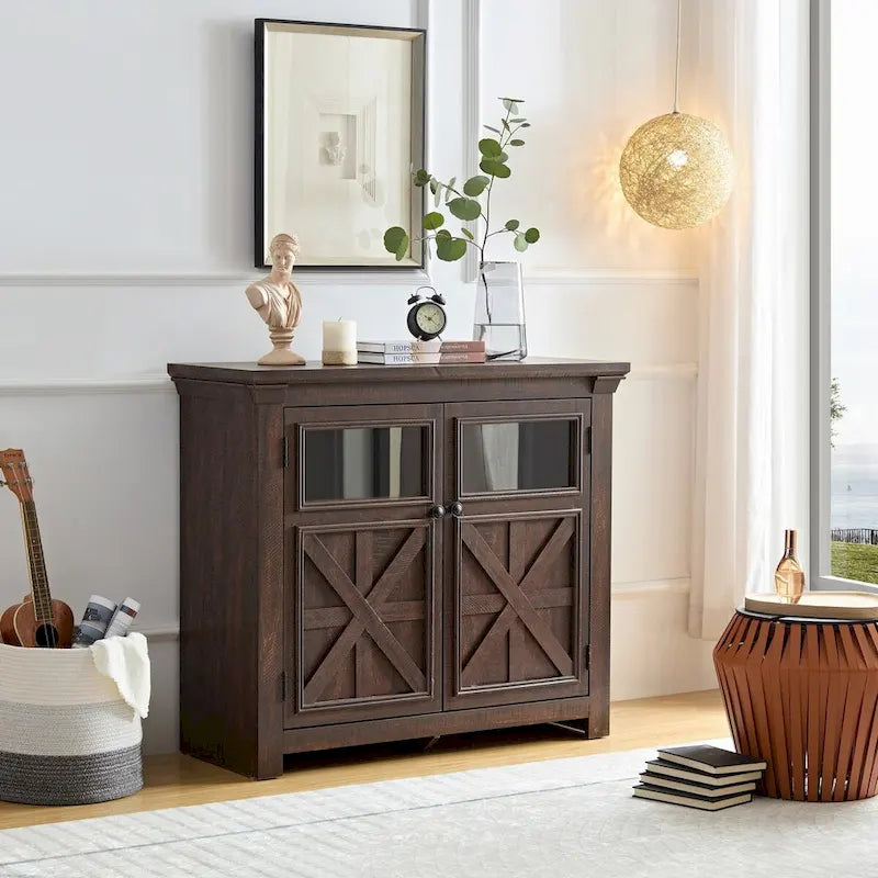 38 Sideboard im Landhausstil mit 2 Türen, großer Buffetschrank