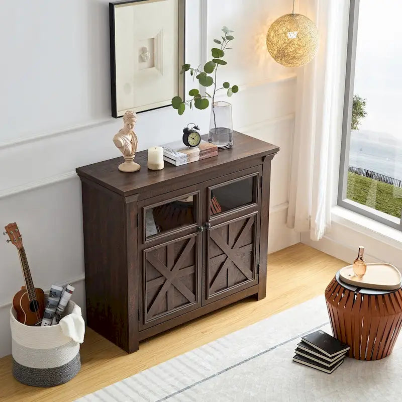 38 Sideboard im Landhausstil mit 2 Türen, großer Buffetschrank