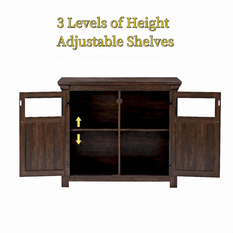 38 Sideboard im Landhausstil mit 2 Türen, großer Buffetschrank