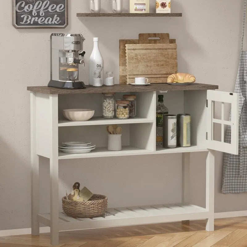 Kaffeebar-Schrank im Landhausstil - 13.8D x 39.3W x 31.5H