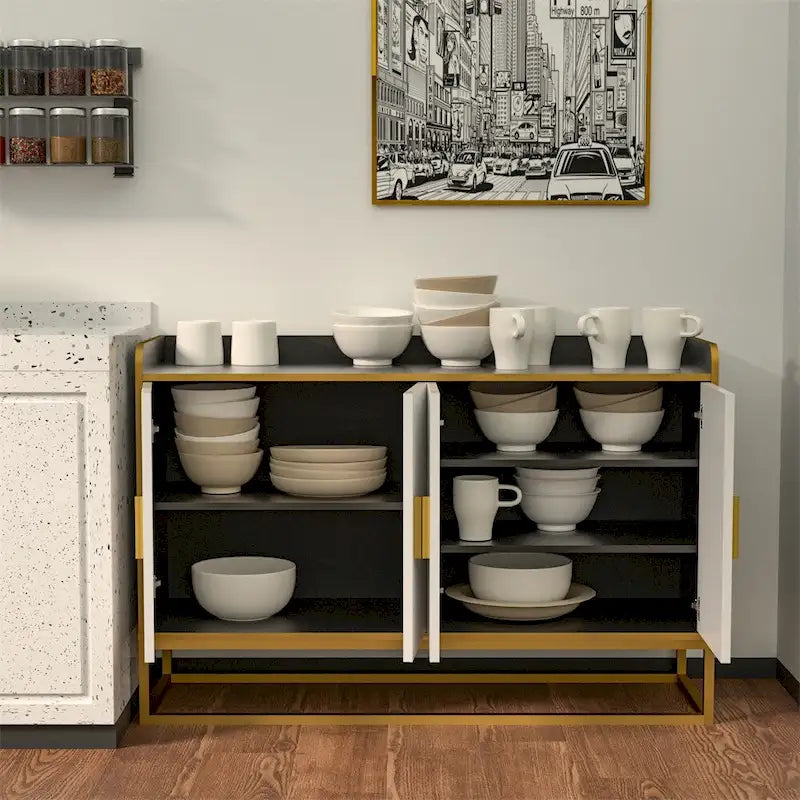 Moderner Küchenbuffetschrank mit Metallbeinen