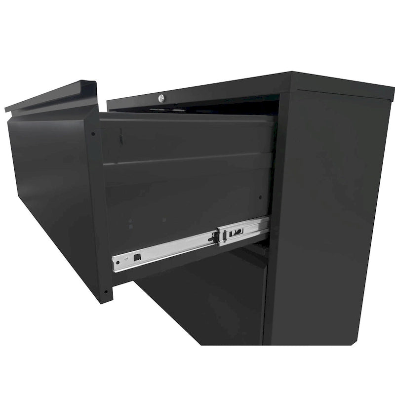Classeur vertical métallique à 2 tiroirs, largeur de 14.96 W, avec serrure, pour bureau ou maison, documents A4, juridiques ou au format lettre