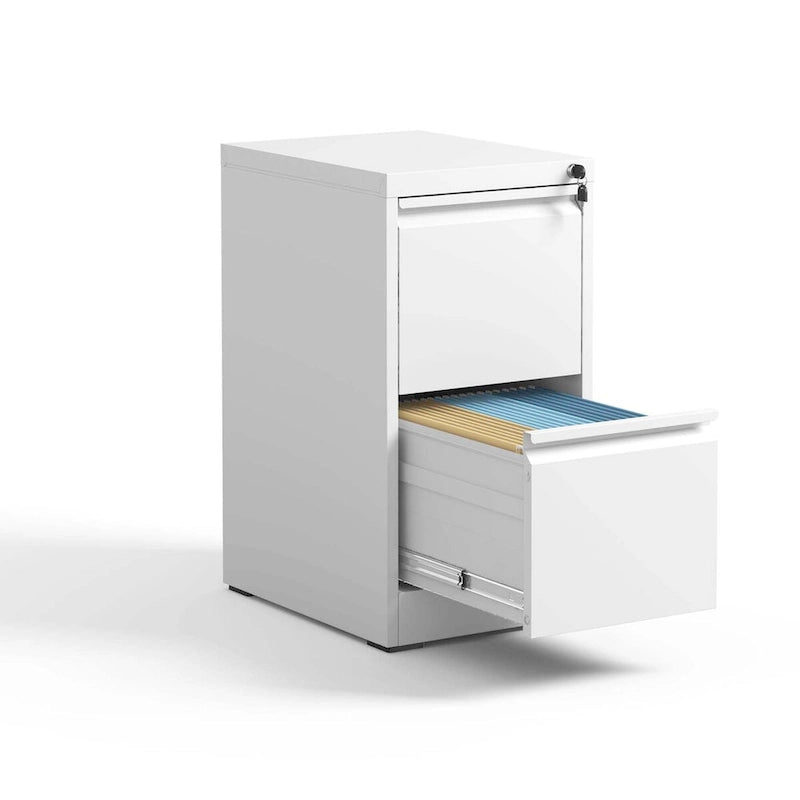 Classeur vertical métallique à 2 tiroirs, largeur de 14.96 W, avec serrure, pour bureau ou maison, documents A4, juridiques ou au format lettre