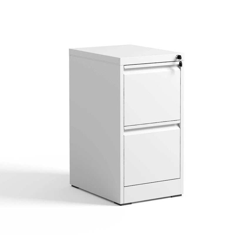 Classeur vertical métallique à 2 tiroirs, largeur de 14.96 W, avec serrure, pour bureau ou maison, documents A4, juridiques ou au format lettre