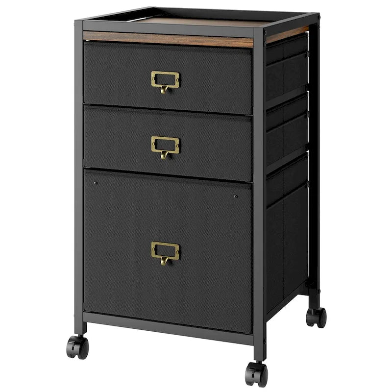 3 Drawers Under Desk Mobile File Cabinet with Wheels