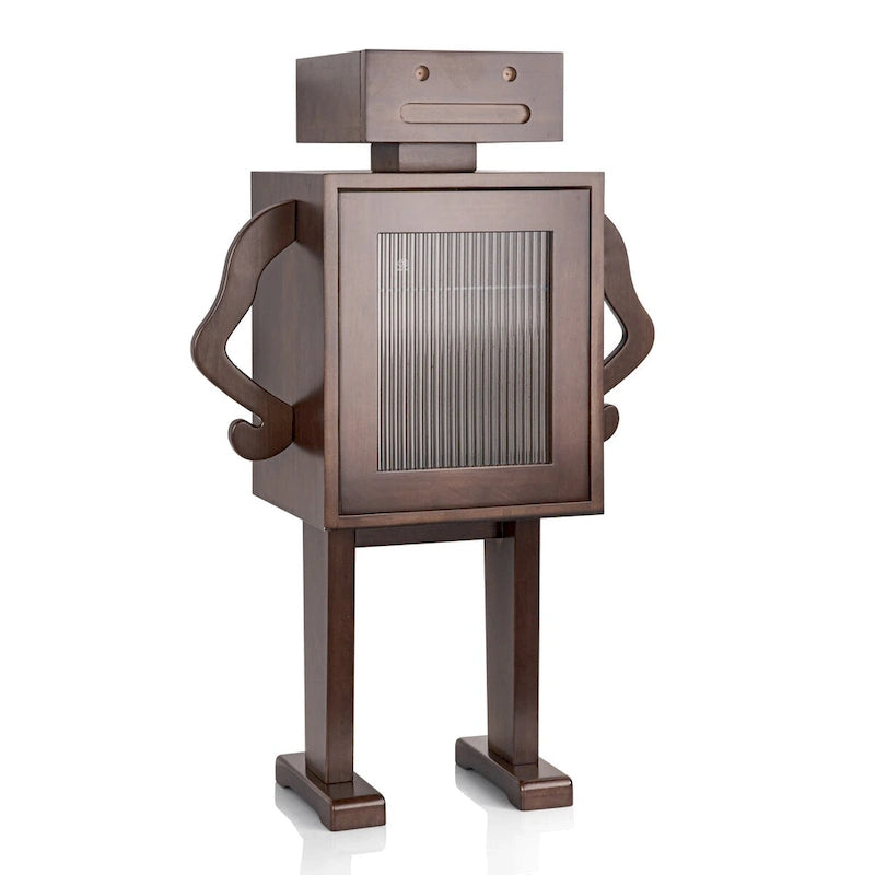 Armario de almacenamiento Robot de madera de 42 con botellero