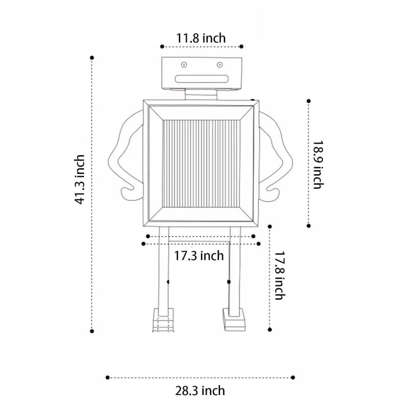 Armario de almacenamiento Robot de madera de 42 con botellero