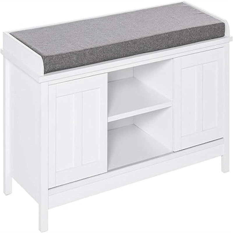Banco zapatero con almacenamiento y puertas corredizas - 15.75D x 44W x 19.75H