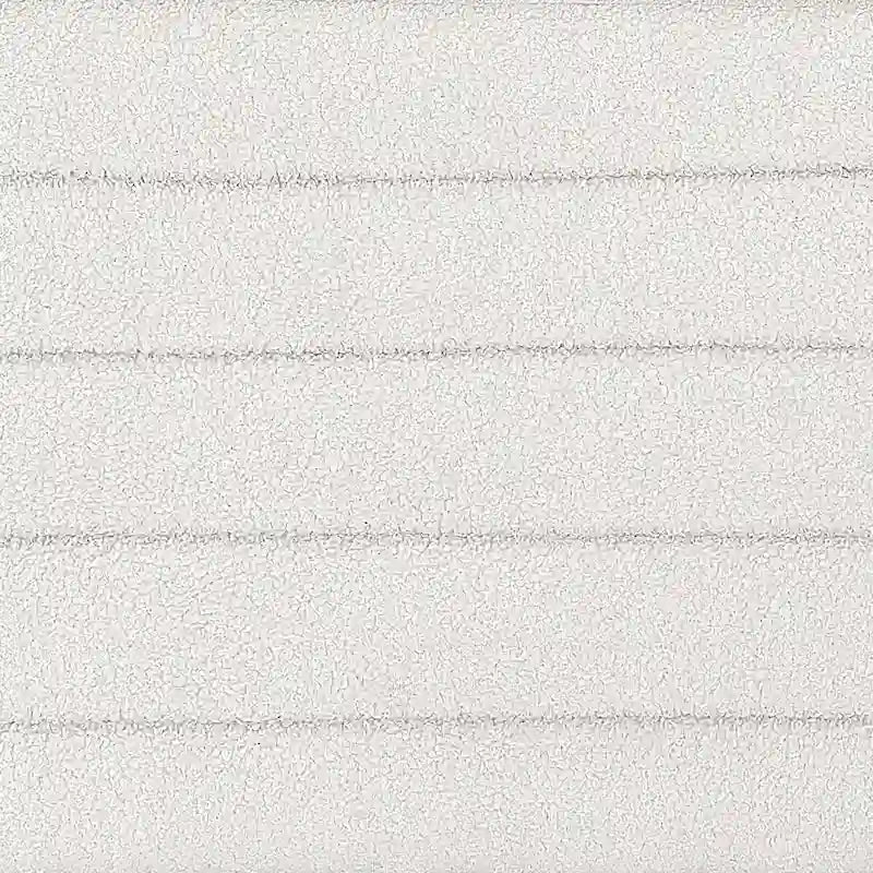 Moderne ovale Aufbewahrungsbank mit Stauraum, gepolstert mit Bouclé-Teddystoff, Sitzbank am Fußende des Bettes, Hocker am Fußende des Bettes
