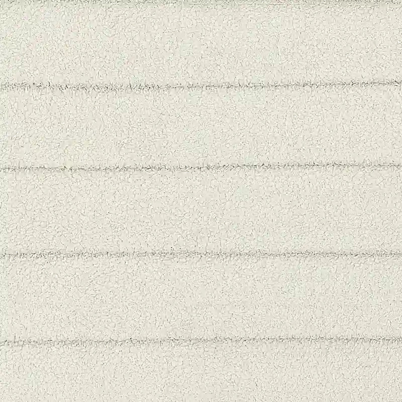 Moderne ovale Aufbewahrungsbank mit Stauraum, gepolstert mit Bouclé-Teddystoff, Sitzbank am Fußende des Bettes, Hocker am Fußende des Bettes
