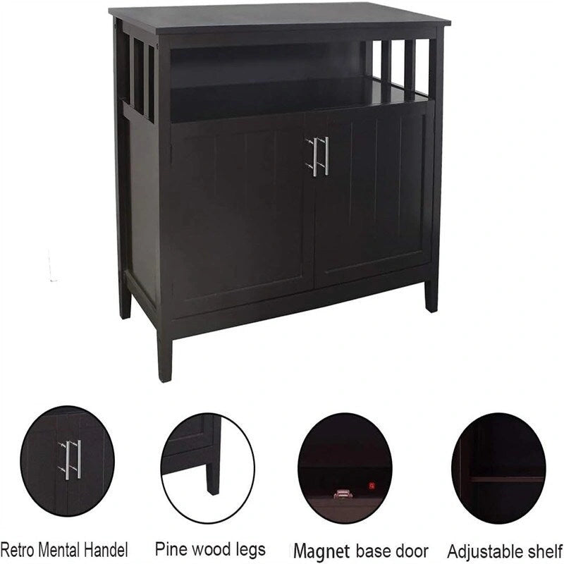Buffetschrank mit Stauraum für die Küche - 15.75D x 39.96W x 34.25H