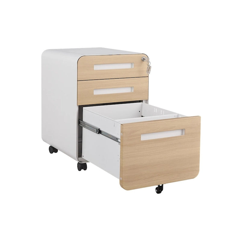 Archivador móvil para colocar debajo del escritorio, armario de almacenamiento versátil para oficina