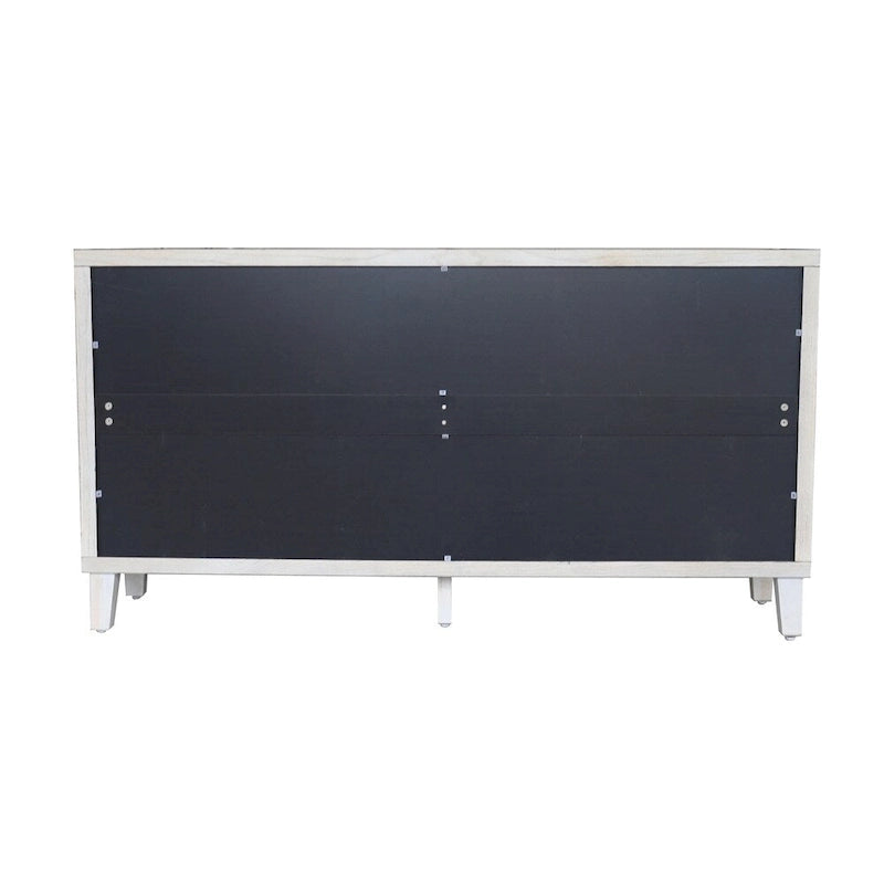 Holz-Sideboard mit 4 Lamellentüren, Buffetschrank und Servierschrank