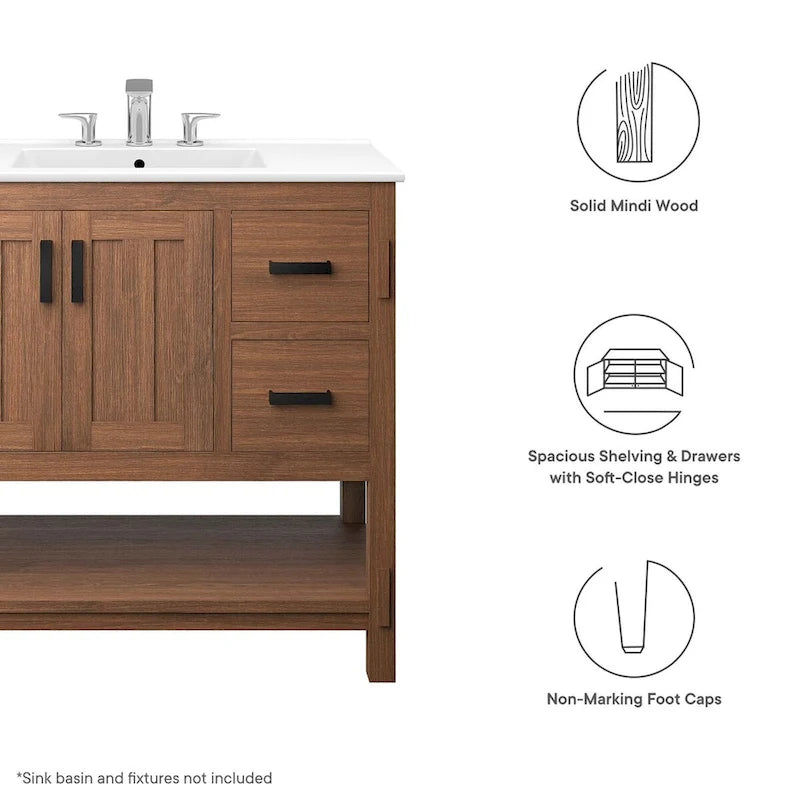 Mueble de baño de madera de 36 (lavabo no incluido) - 36