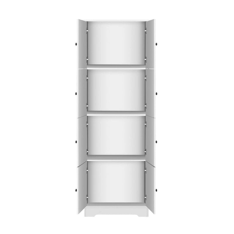 Armario alto de almacenamiento con 8 puertas y 4 estantes - 24.00L * 12.80W * 72.40H