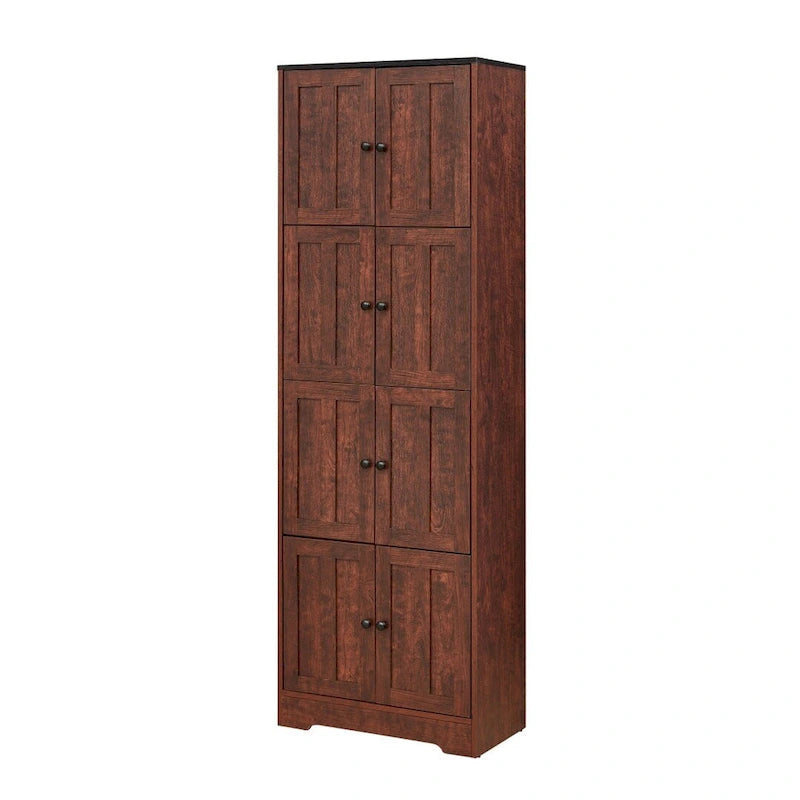 Armario alto de almacenamiento con 8 puertas y 4 estantes - 24.00L * 12.80W * 72.40H