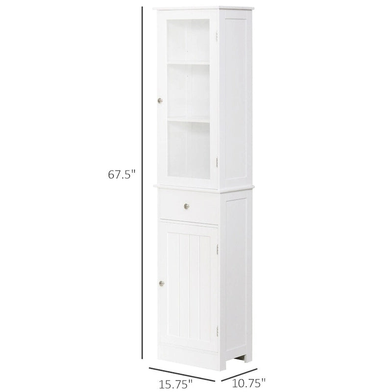 Armario de almacenamiento delgado para baño, armario alto para baño, torre estrecha para ropa de cama