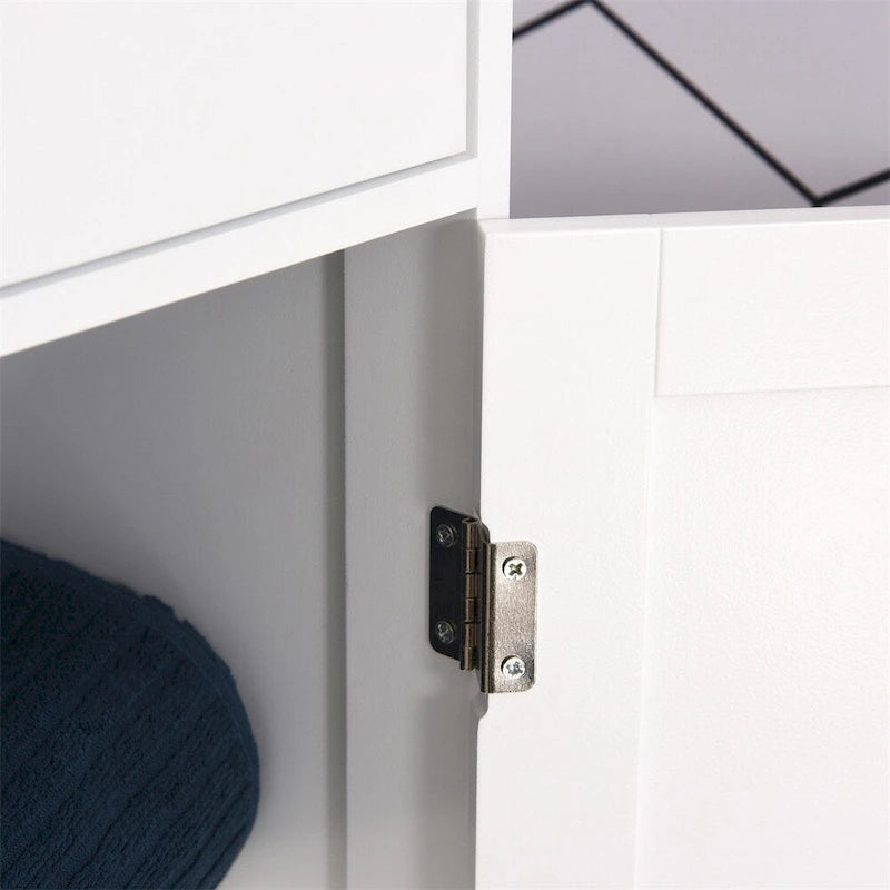 Armoire de rangement de salle de bain étroite, armoire haute de salle de bain, colonne à linge étroite